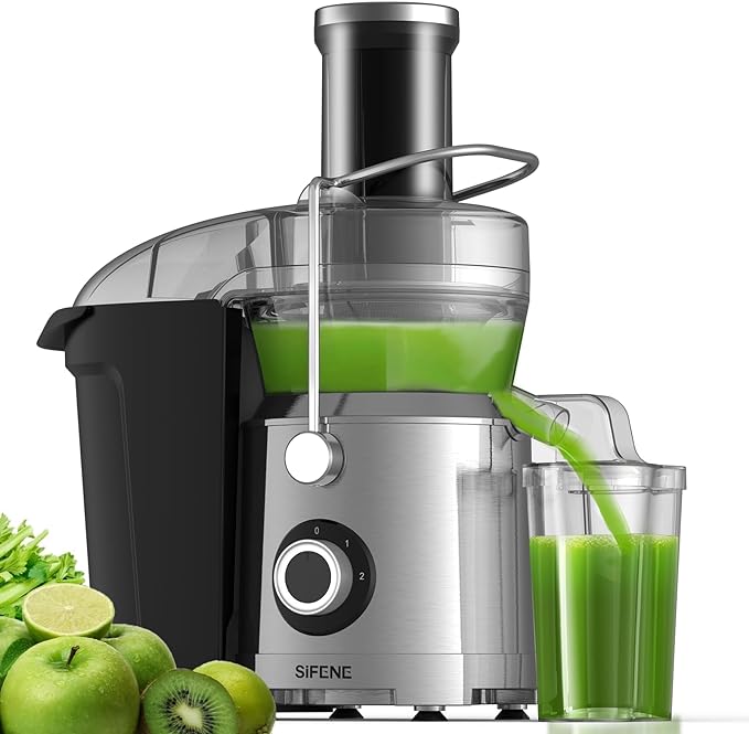 SiFENE Juicer Rapid Juice Extractor 1300W Peak JE2105 - Light Silver Like New