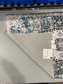 KATHY IRELAND 27" X 45" INCHES FLANNEL WASHABLE RUG LATEX BACK - BLUE HERITAGE - Brand New