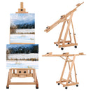 FAHKNS Holds 2 Canvases Painting Easel for Adults H-Frame Easel (90") - Natural - Like New