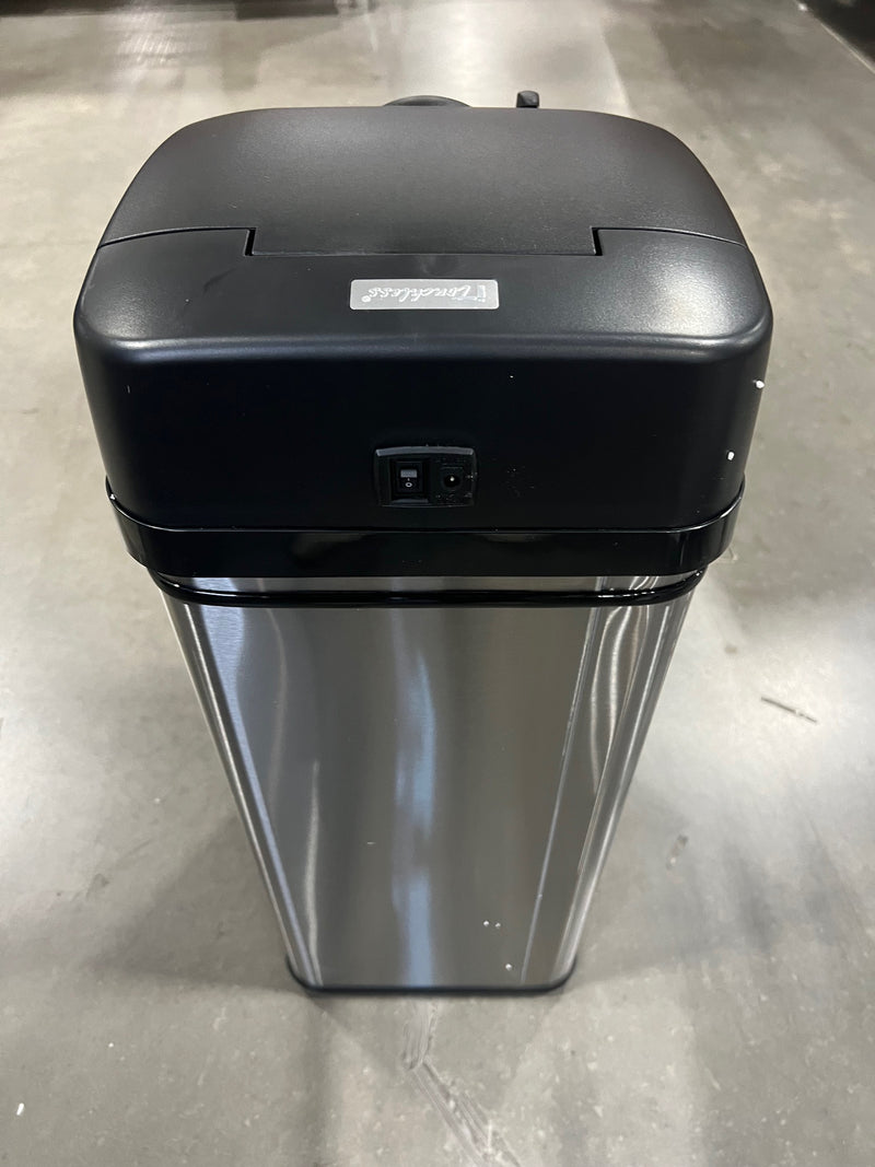 iTouchless 13 Gallon Sensor Trash Can DZT13P - Black/Stainless Steel - Like New