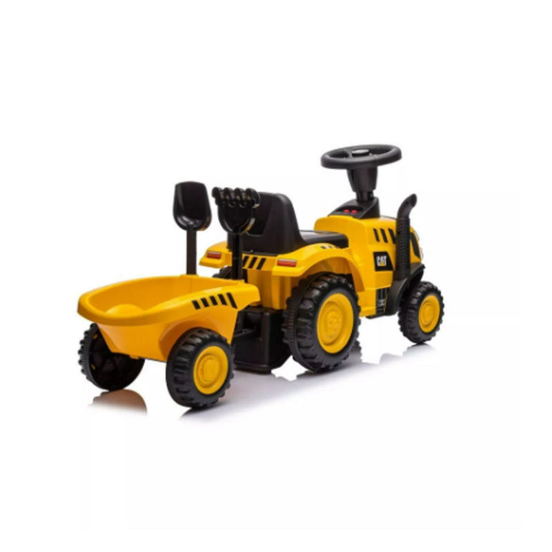 CAT NEW BEST RIDE ON CARS CAT TRACTOR TRAILER FOOT TO FOOT RIDING - YELLOW/BLACK - Like New