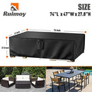 RUIMOY PATIO FURNITURE COVERS OUTDOOR WATERPROOF PURPOSE 74" L x 47" W x 27.8"H - Like New