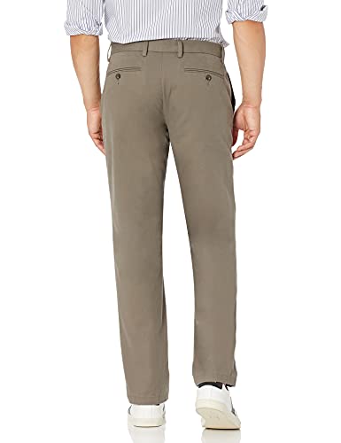 AMAZON ESSENTIALS MEN STRAIGHT-FIT WRINKLE-RESISTANT CHINO PANT TAUPE 42W X 28L - Brand New
