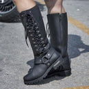 Milwaukee Leather MBL9365 Women's Black Leather 14" Harness Square Toe - 9 - Brand New