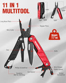 WORKPRO MULTITOOL-11 IN 1 MULTITOOL PLIERS WITH POCKET CLIP AND SHEATH-EDC - Like New