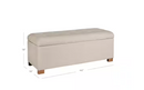 HOMEPOP LARGE TUFTED 46 IN. GREY DURABLE POYLESTER BEDROOM BENCH - LIGHT GRAY - Like New