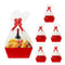 WOROWN 6 PACK RED CARDBOARD BASKET FOR GIFTS EMPTY 8 X 10 INCH KRAFT BASKET - Brand New
