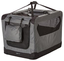 AMAZON BASICS FOLDING PORTABLE SOFT PET DOG CRATE CARRIER KENNEL - GRAY - Like New