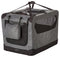 AMAZON BASICS FOLDING PORTABLE SOFT PET DOG CRATE CARRIER KENNEL - GRAY - Like New