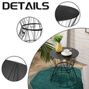 ALIMORDEN HOURGLASS SHAPE ROUND END TABLE, ACCENT ANTI-RUST STEEL COFFEE TABLE - Like New