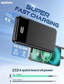 OHOVIV PORTABLE CHARGER 50000MAH POWER BANK WITH BUILT IN CABLES N10 - BLACK - Like New