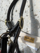 DOVER SADDLERY SUFFOLK PALERMO TRIPLE-STITCHED HALTER SIZE- CHOCOLATE/BROWN - Like New