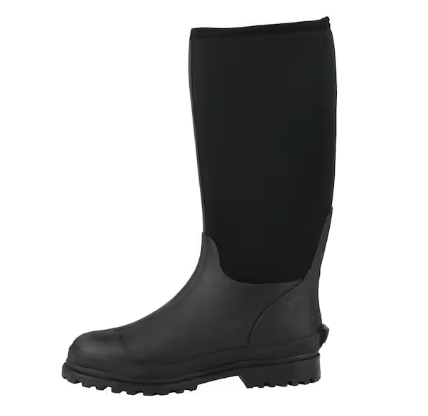 BOSS MEN'S BOSS 19IN WATERPROOF NEOPRENE WORK SAFETY RUBBER BOOTS - 13 - BLACK - Like New