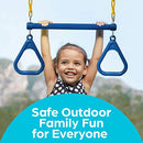 JUNGLE GYM KINGDOM 18 TRAPEZE SWING BAR RINGS BLUE - BLUE - Like New