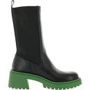 STEVE MADDEN WOMEN'S HESITANT FASHION BOOT - SIZE: WOMEN 8 - BLACK/GREEN - Like New