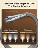 Enclize LED Neck Reading Light, 3 Colors, 9 Levels, Lightweight, SE-ES04 - Gray - Like New