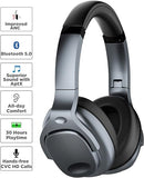 Tapela E9 MAX Bluetooth Headphones Active Noise Cancelling - Silver/Gray - Like New