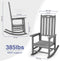 QOMOTOP PATIO OVERSIZED ROCKING CHAIR OUTDOOR WEATHER RESISTANT - GRAY - Like New