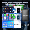 SUNWEYER WIRELESS CARPLAY & ANDROID AUTO ADAPTER BUILT IN NETFLIX YOUTUBE - Like New