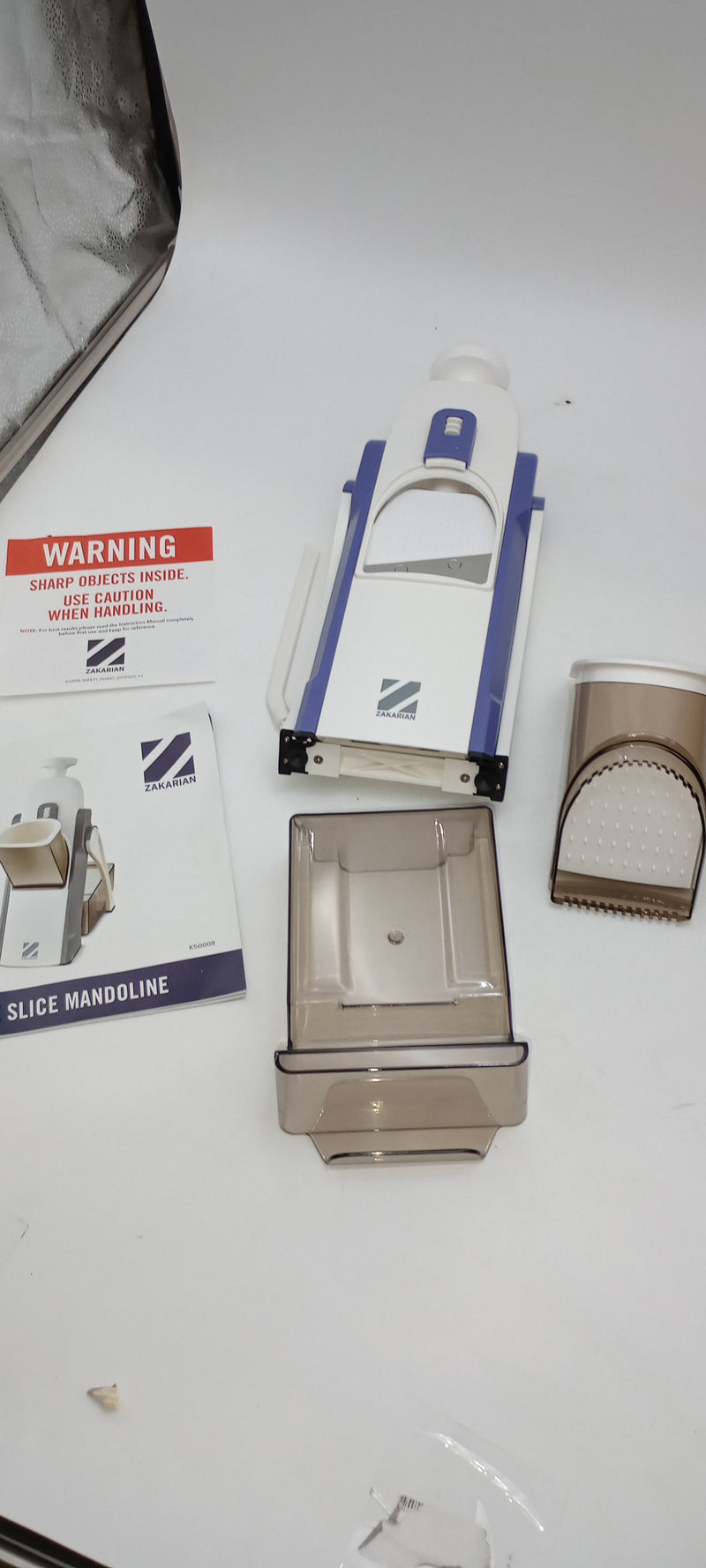 ZAKARIAN DASH SAFE SLICE MANDOLINE VEGETABLES MEAL PREP & MORE - PURPLE/WHITE - Like New