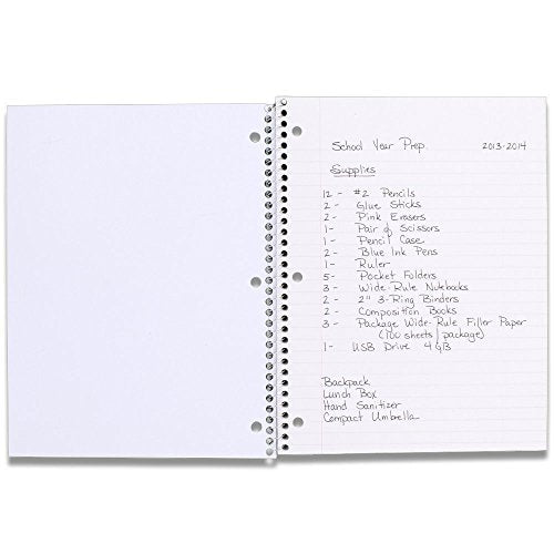 MEAD SPIRAL NOTEBOOK, 1 SUBJECT, WIDE RULED PAPER, 70 SHEETS (05510AC5) - GREEN - Brand New