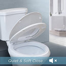 WSSROGY Elongated Toilet Seat, Slow Close Toilet Seat with Cover, Easy Install - Brand New