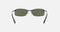 RAY BAN POLISHED GUNMETAL FRAMES WITH G-15 GREEN LENS RECTANGLE SHAPE - Like New