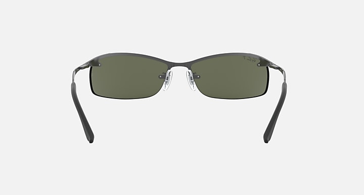 RAY BAN POLISHED GUNMETAL FRAMES WITH G-15 GREEN LENS RECTANGLE SHAPE - Like New