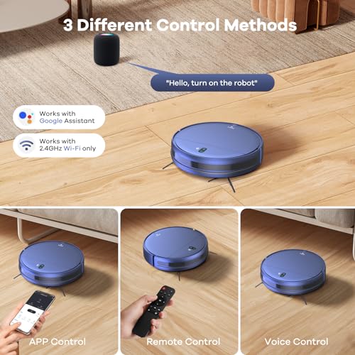 ZCWA Robot Vacuum Cleaner, Robotic Vacuum and Mop Combo BR-151 - Blue - Like New