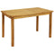 Sunnydaze Rectangular Solid Teak Outdoor Dining Table - Light - Scratch & Dent