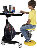 Kore Design Kids Sit-Stand Mobile Student Desk, Adjustable 31-38in, Black - Like New