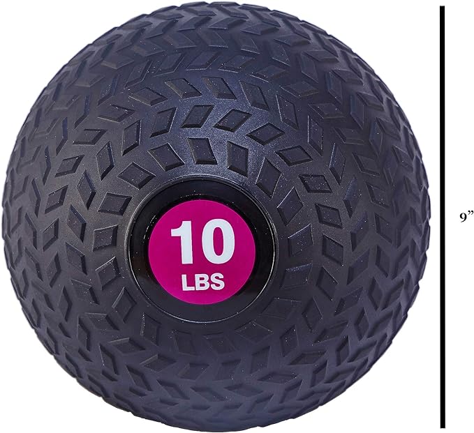 BalanceFrom Workout Exercise Fitness Weighted Medicine Ball BFSL-10LB - BLACK Like New