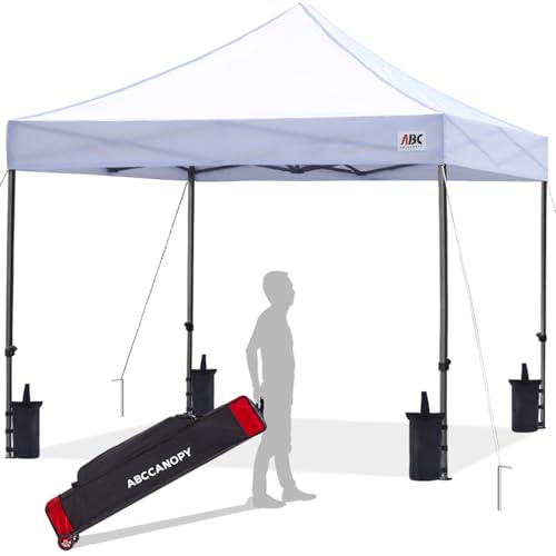 ABCCANOPY PATIO POP UP CANOPY TENT 10X10 COMMERCIAL-SERIES - WHITE - Like New