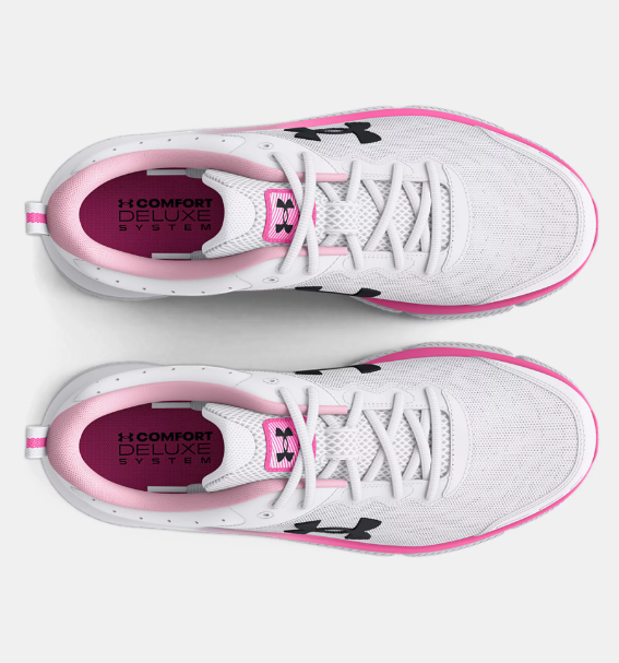 3026179 Under Armour W Charged Assert 10 Women White/Pink Size 10 - Like New