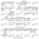KES 4-Piece Bathroom Accessory Set SUS 304 Stainless Steel RUST - Black - Brand New