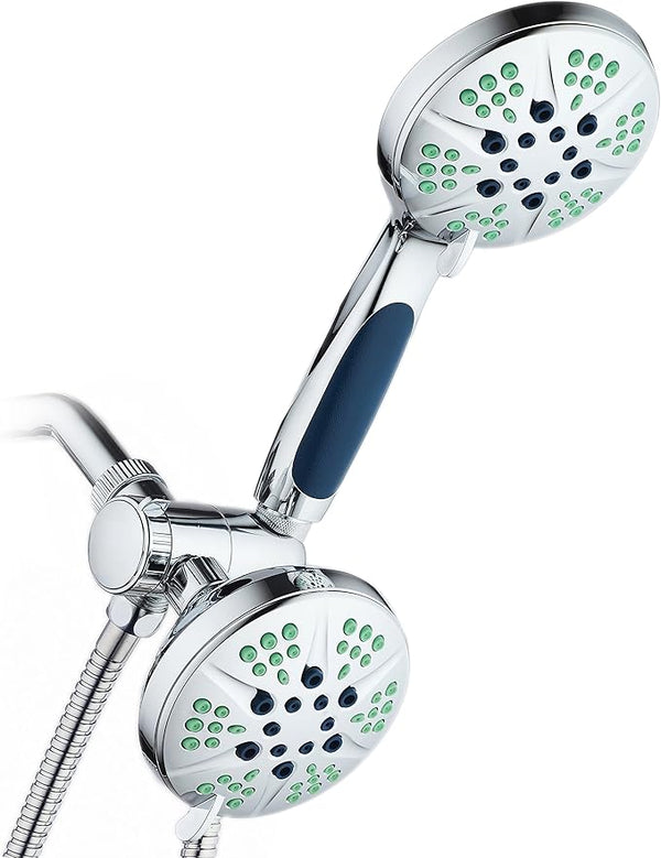 HOTEL SPA Anti-Clog Shower Heads Spray-High Pressure Shower Head 4.3" - Chrome Like New