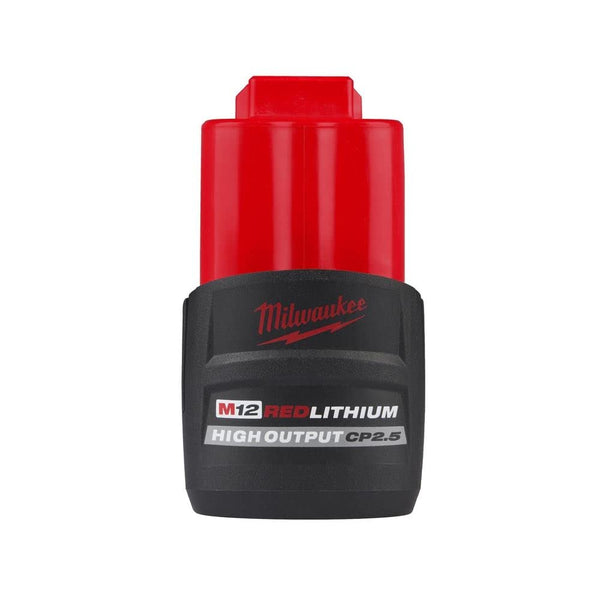 MILWAUKEE 48-11-2425 M12 REDLITHIUM HIGH OUTPUT CP 2.5AH BATTERY - RED/BLACK - Brand New