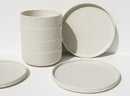 ABODE HOMEWARES MESA WHEAT STRAW 12PC DINNERWARE SET DN25194681 - OFF WHITE - Like New