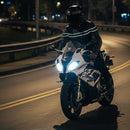 Milwaukee Leather Men's Black Leather Sporty Crossover Motorcycle - LKM1725 - L - Brand New