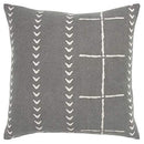 Rizzy Home Donny Osmond Stripe 20" x 20" Poly Pillow 20" x 20" Cover-Charcoal - Brand New