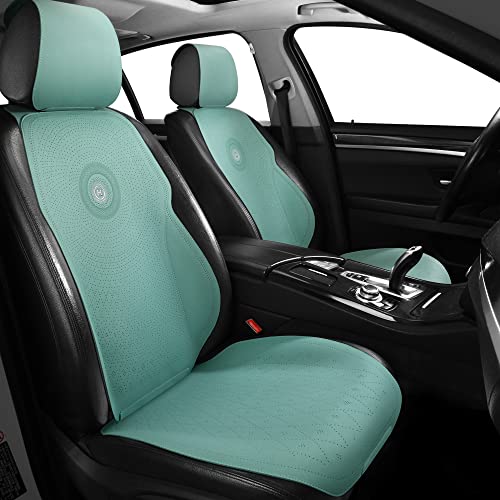 Tapha Luxury Suede Leather Universal Car Seat Cover Headrest (Blue) - Like New