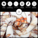 ARTISAN 34 HALLOWEEN HARVEST OVERSIZED PLUSH THROW 50X70, FALL FOOTBALL, FAMILY - Brand New