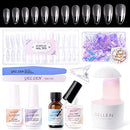 Gellen Nail Tips and Glue Gel Kit, Nail Art Acrylic Nail Kits with 240Pcs Coffin - Like New