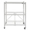 ORIGAMI 3-TIER FOLDABLE STORAGE SHELVES, HEAVY DUTY SHELF RACK UNIT - WHITE - Like New