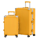 ANYZIP LUGGAGE SETS 2 PIECE ALUMINUM FRAME CARRY ON AND CHECKED, 20/28" - ORANGE - Brand New