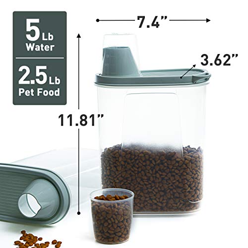 ITYLIFE CITYLIFE 2 PCS 2.5 LB DOG FOOD CONTAINERS STORAGE CONTAINER POUR SPOUT - Like New