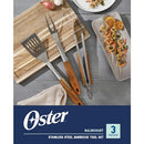 Oster Balincourt Stainless Steel Grilling Tool Set W/Wooden Handles, B0DKLGNFXD - Brand New