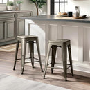 Yaheetech 24" Metal Barstools Set of 4 Counter Height Backless Stools - Like New