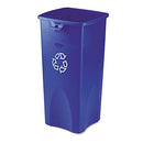 Rubbermaid Commercial Products Untouchable Trash Can - Blue Recycle, 23-Gal - Brand New