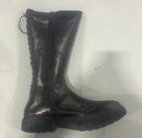 JJ FOOTWEAR WOMEN'S ZWART NAPPA HIGH BOOTS - WOMEN 44 US WOMEN 11.5-12 - BLACK - Like New